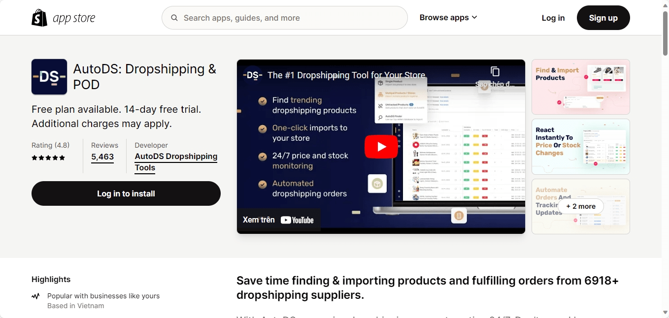 AutoDS: Dropshipping and POD